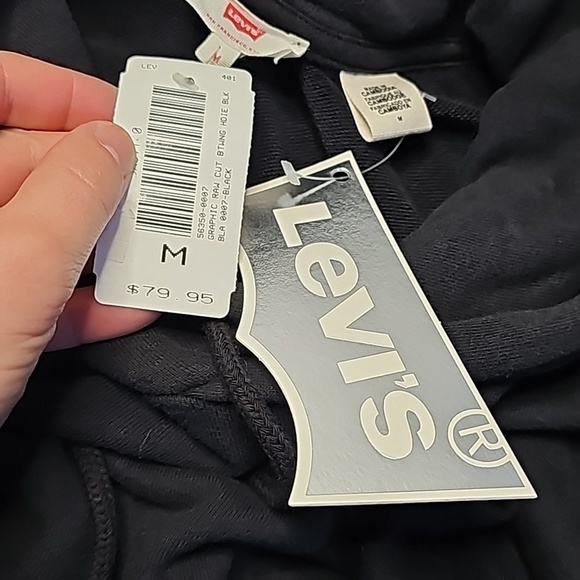 Levis medium black new with tags hoodie - Picture 5 of 6